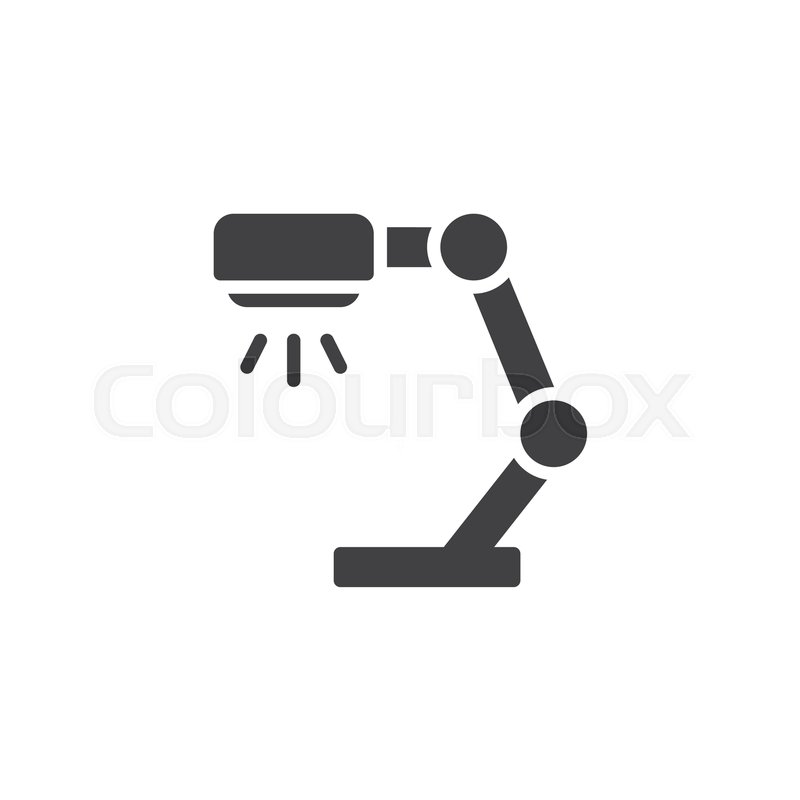 800x800 Reading Lamp Vector Icon. Filled Flat Sign For Mobile Concept And