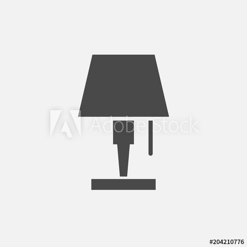 500x500 Desk Lamp Vector Icon For Studying And Reading