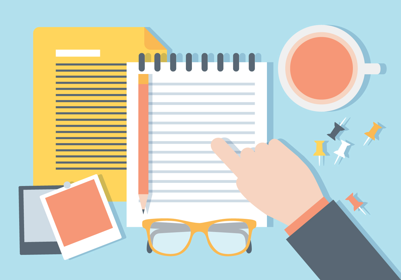 1400x980 Desk Free Vector Art