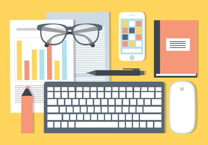 700x490 Free Office Desk Vector Elements