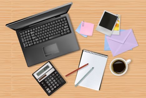 468x313 Work Desk Vector