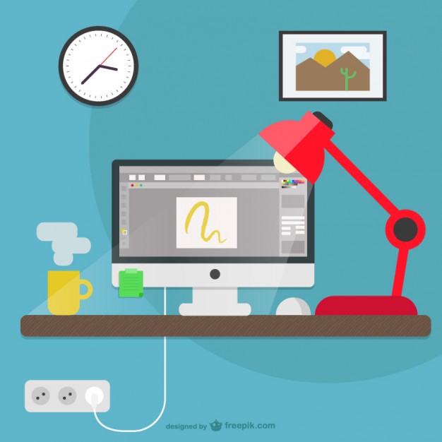 626x626 Designer Desk Vector Free Download