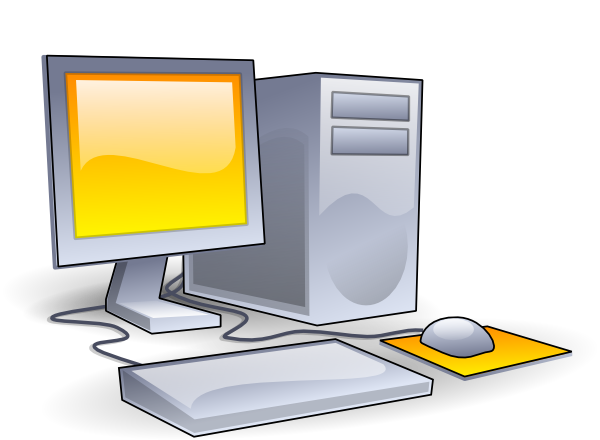 600x440 Desktop Computer Clip Art Free Vector 4vector