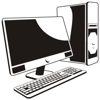 340x340 Desktop Computer Free Vector 123freevectors