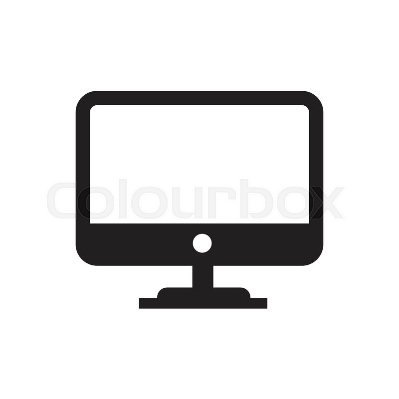 800x800 Vector Desktop Computer Icon Stock Vector Colourbox