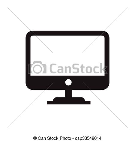 450x470 Vector Desktop Computer Icon.