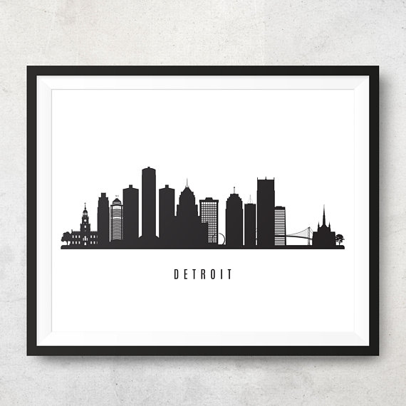 Detroit Skyline Vector at GetDrawings | Free download