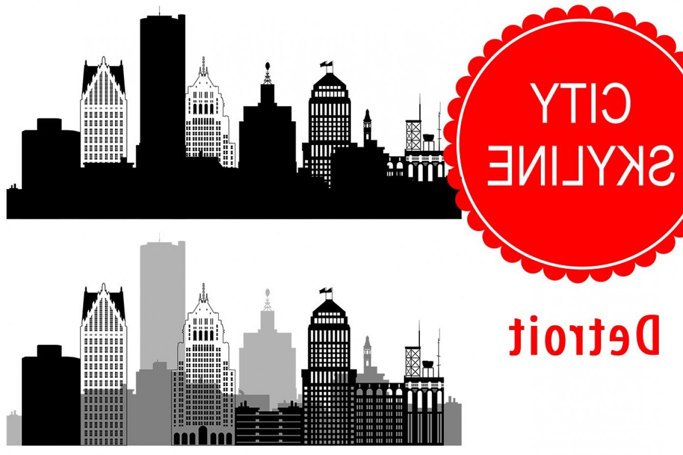 1389x926 Detroit Vector Michigan Skyline Usa City Svg Jpg Png Dwg Cdr Eps