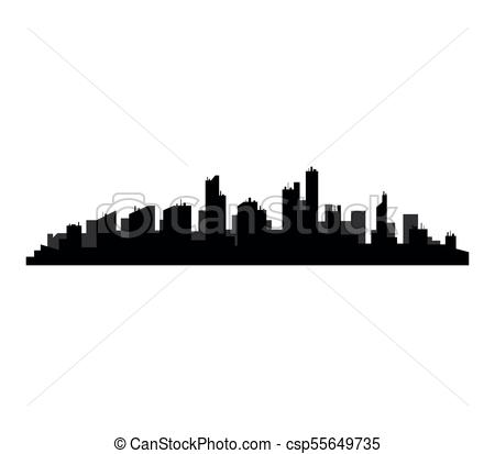 450x413 Detroit Skyline Vectors
