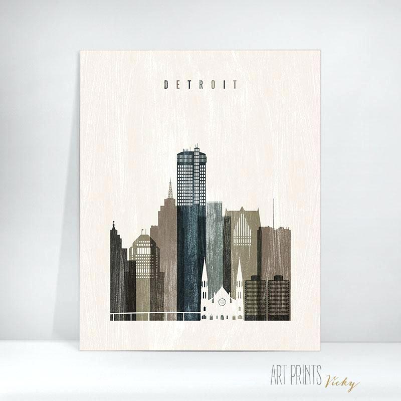 800x800 Detroit Skyline Art Vector Skyline Design Donerkebab.co
