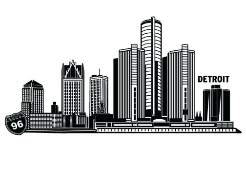 Detroit Skyline Vector at GetDrawings | Free download