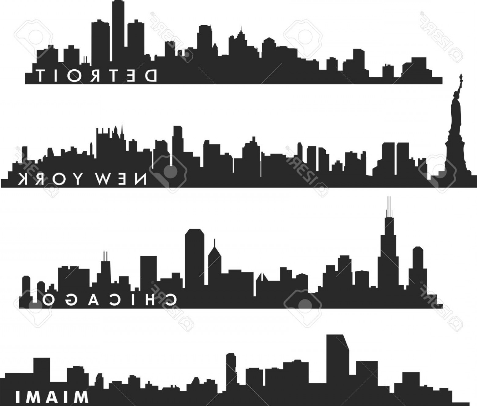 1560x1329 Detroit Skyline Vector Lazttweet