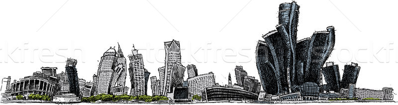 800x211 Curvy Detroit Vector Illustration Brett Lamb (Blamb) ( 8257992