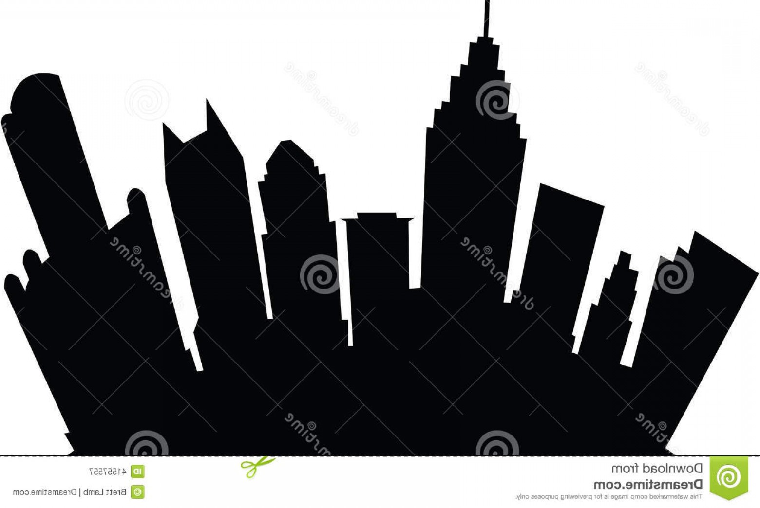 1560x1044 Stock Illustration Detroit Skyline Silhouette Usa Landmarks Black