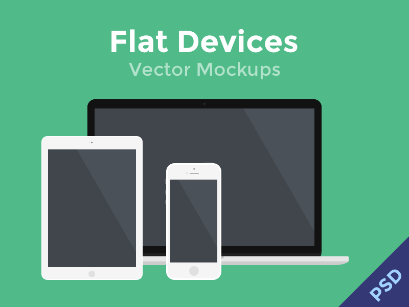 800x600 Flat Devices Vector Mockups