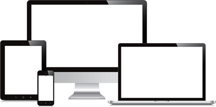 445x221 Realistic Devices Responsive Design Template Vector Free Vector In