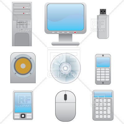 400x400 Set Of Electronic Devices Vector Image Vector Artwork Of Objects