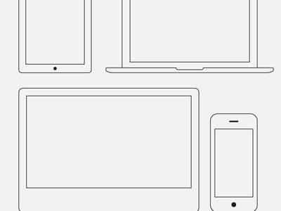 400x300 Wire Frame Apple Devices