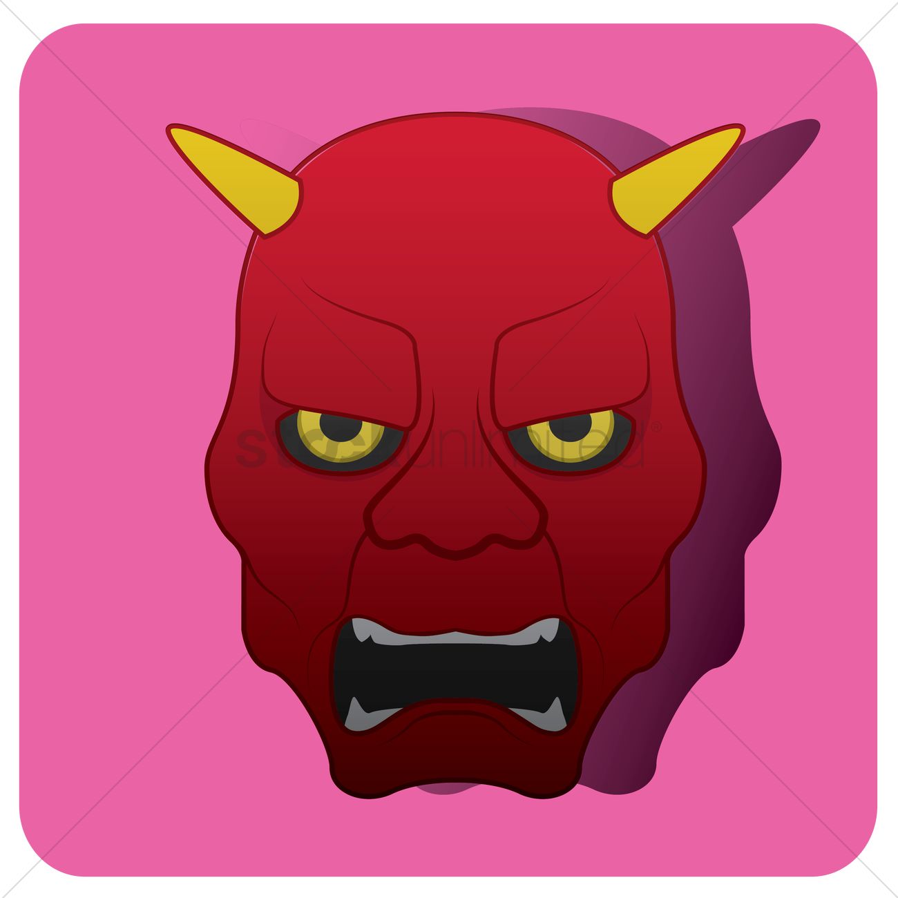 1300x1300 Devil Face Mask Vector Image