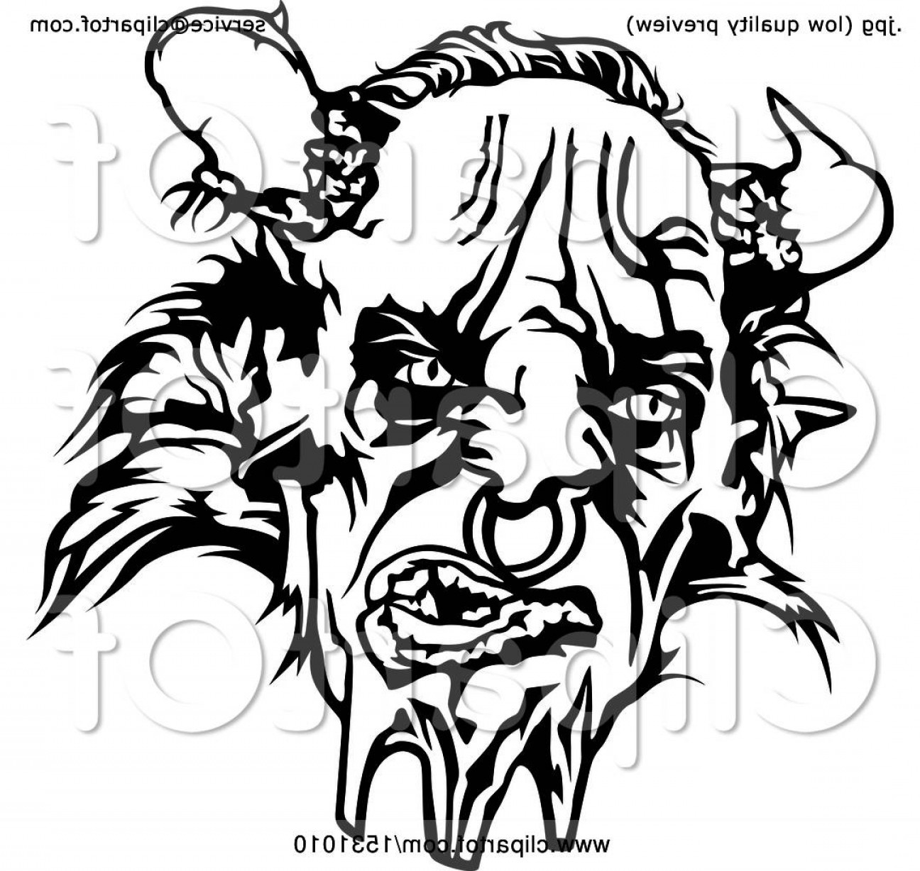 Devil Face Vector at GetDrawings | Free download