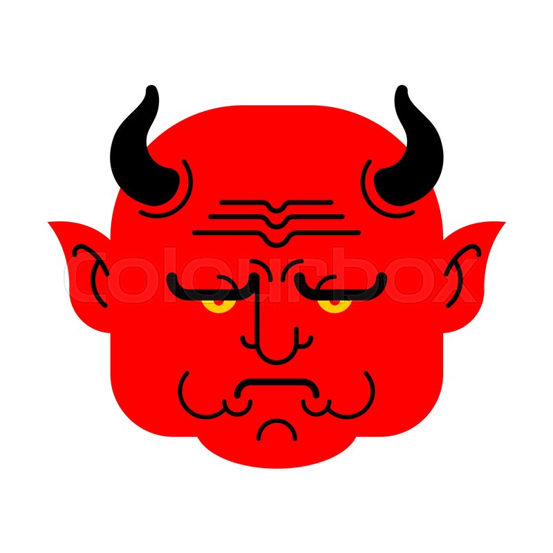 800x800 Red Devil Face. Heck Portrait. Satan Head. Demon Of Underworld