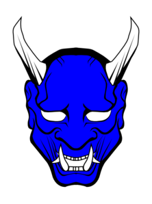222x298 Blue Devil Face Clip Art