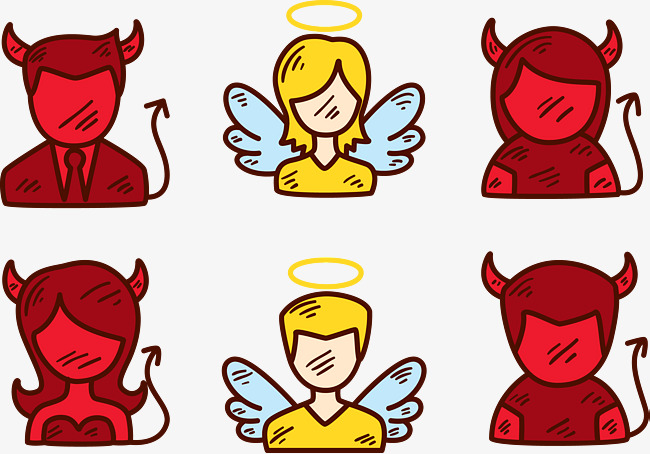 650x454 Demons And Angels, Devil, Angel, Tail Png And Vector For Free Download