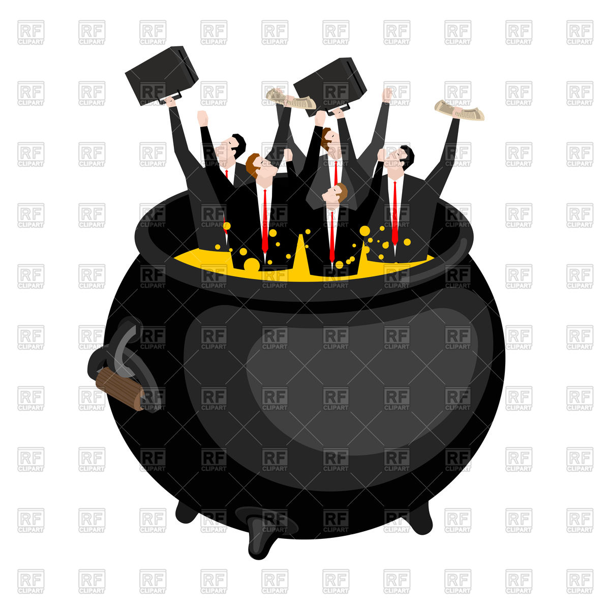 1200x1200 Businessman In Boiler Devil Vector Image Vector Artwork Of