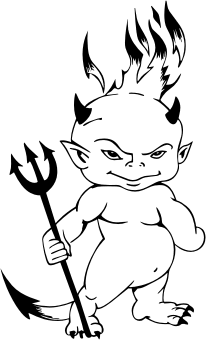 206x340 Devil Or Imp. Free Vector Clipart Sample For Vehicle Graphics And