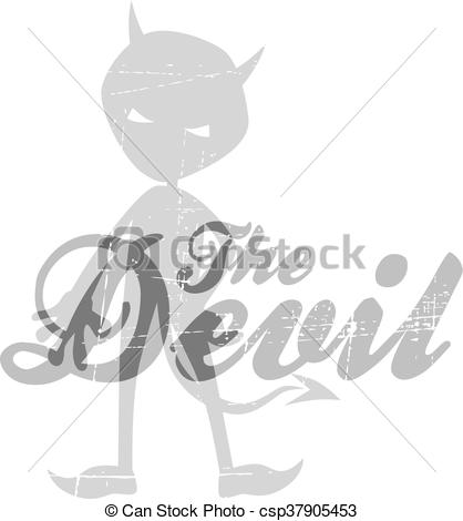 418x470 Evil Devil Silhouette Theme Vector Art Illustration.