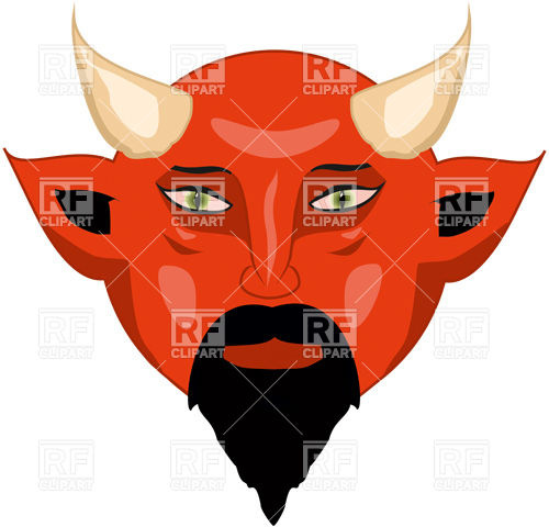 500x480 Portrait Of Devil, Red Satan Face Vector Image Vector Artwork Of