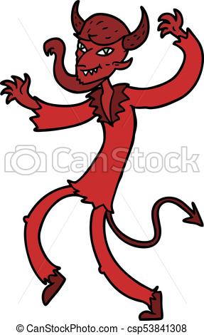 287x470 Cartoon Dancing Devil Vector Clipart