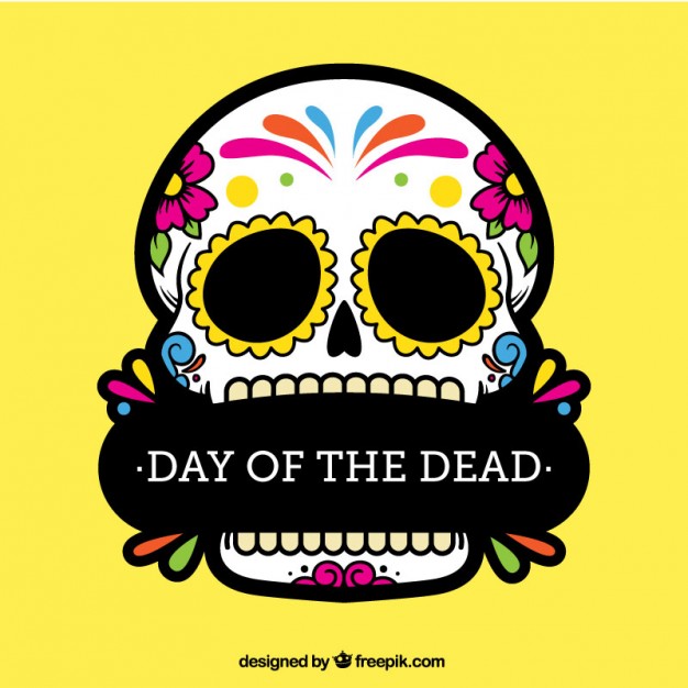 626x626 Colorful Day Of The Dead Skull Vector Free Download