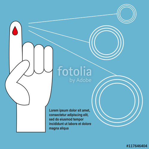 500x500 Diabetes Vector Illustration The Taking Of Blood To Measure Blood