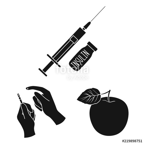 500x500 Diabetes Black Icons In Set Collection For Design. Treatment Of