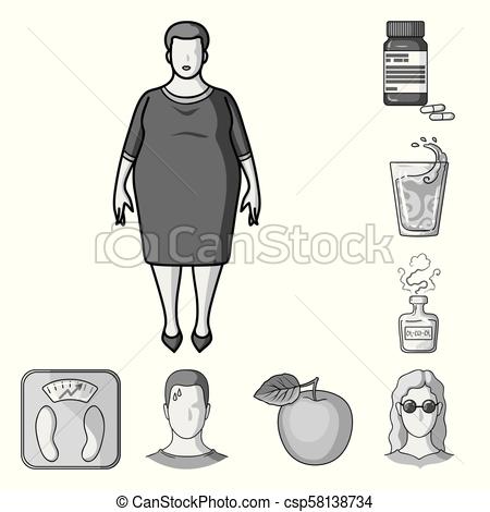 450x470 Diabetes Monochrome Icons In Set Collection For Design. Treatment