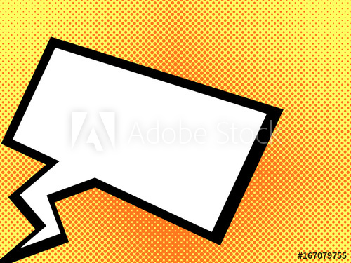 500x375 Pop Art Dialogue Bubble. Dialog Box. Vector Illustration.