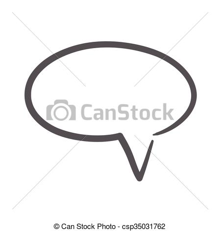 449x470 Hand Drawn Bubble Dialog Vector Icon Illustration . Hand Drawn