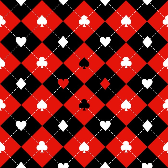 700x700 Card Suits Red Black White Chess Board Diamond Background Vector