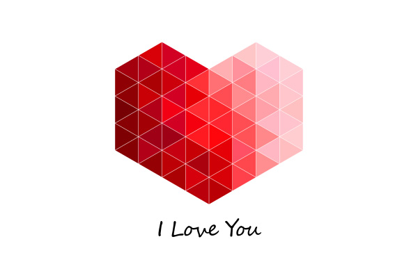 600x400 Vector Diamond Heart