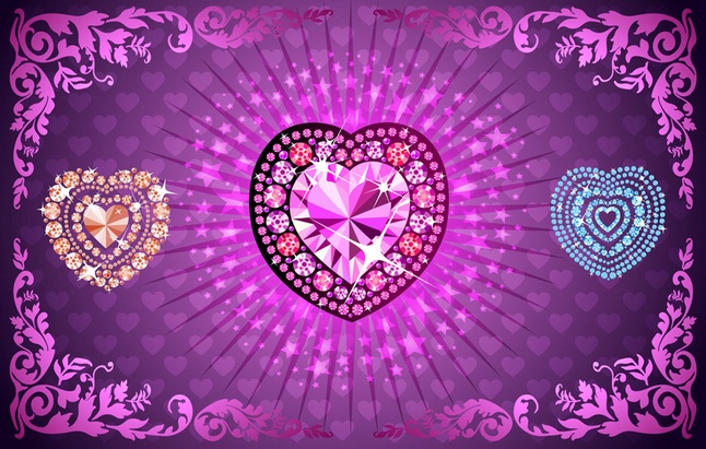646x411 Diamond Heart Vectors Vector Free Download
