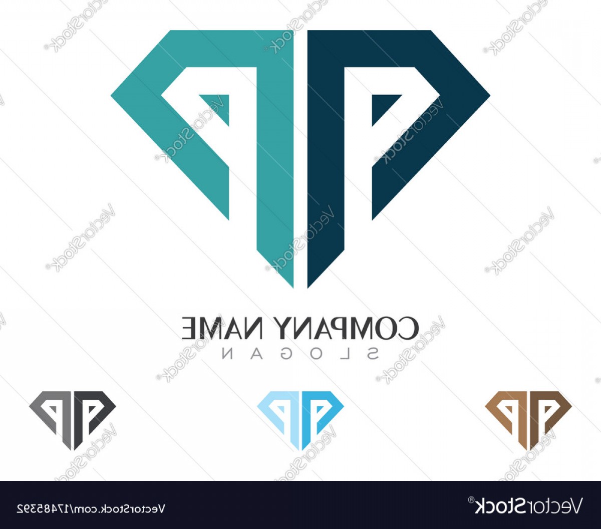 1200x1056 P Letter With Diamond Logo Vector Caymancode