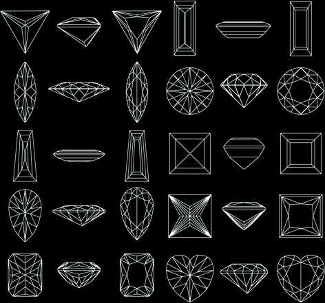 472x441 Diamond Outline Shapes Vector Free Vector In Encapsulated