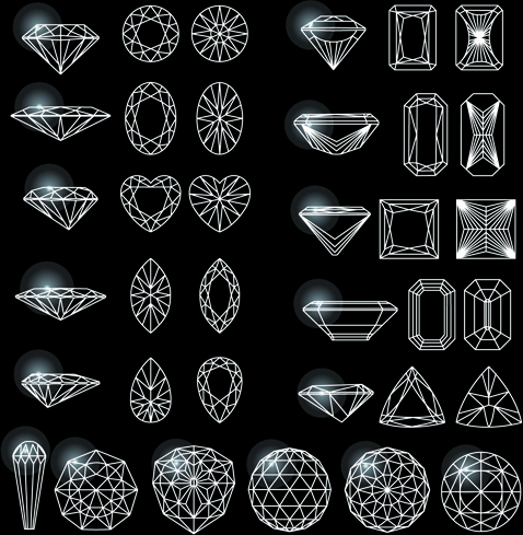 478x489 Diamonds Outline Design Vector Free Vector In Encapsulated