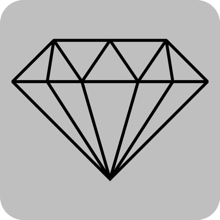 450x450 Vector Illustration Of Diamond . Outline Diamond For Web Icon In