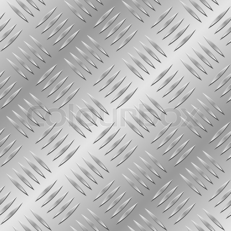 800x800 Diamond Metal Plate Seamless Vector Pattern. Stock Vector