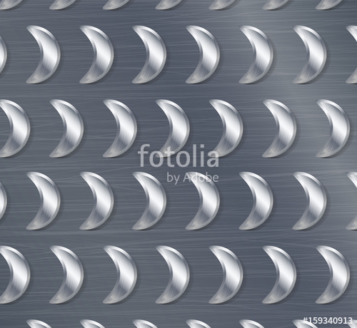 500x460 Seamless Diamond Metal Background With Tread Plate. Chrome, Silver