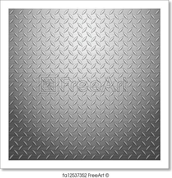 561x581 Free Art Print Of Diamond Plate 2. Metal Texture Background
