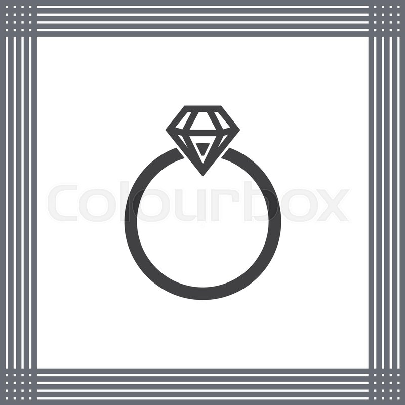 800x800 Diamond Ring Vector Icon. Bride And Groom Sign. Wedding Symbol