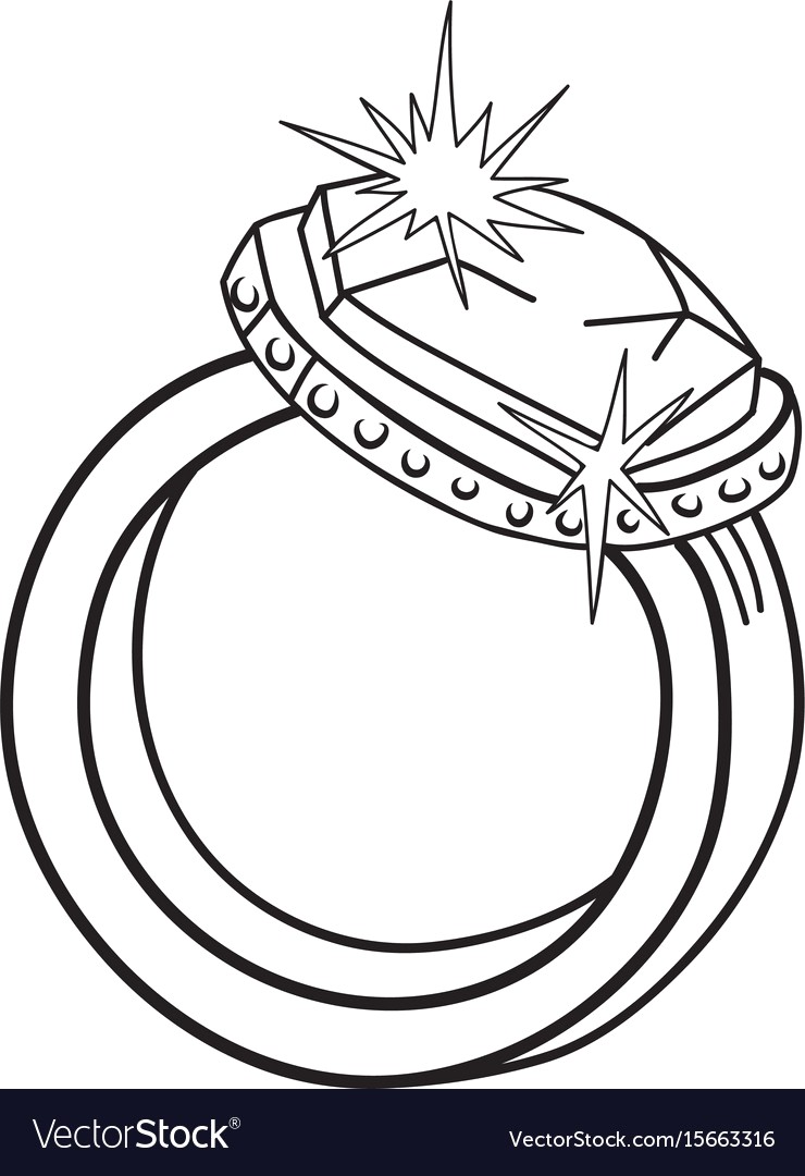 740x1080 Cartoon Image Of Diamond Ring Vector 15663316 20